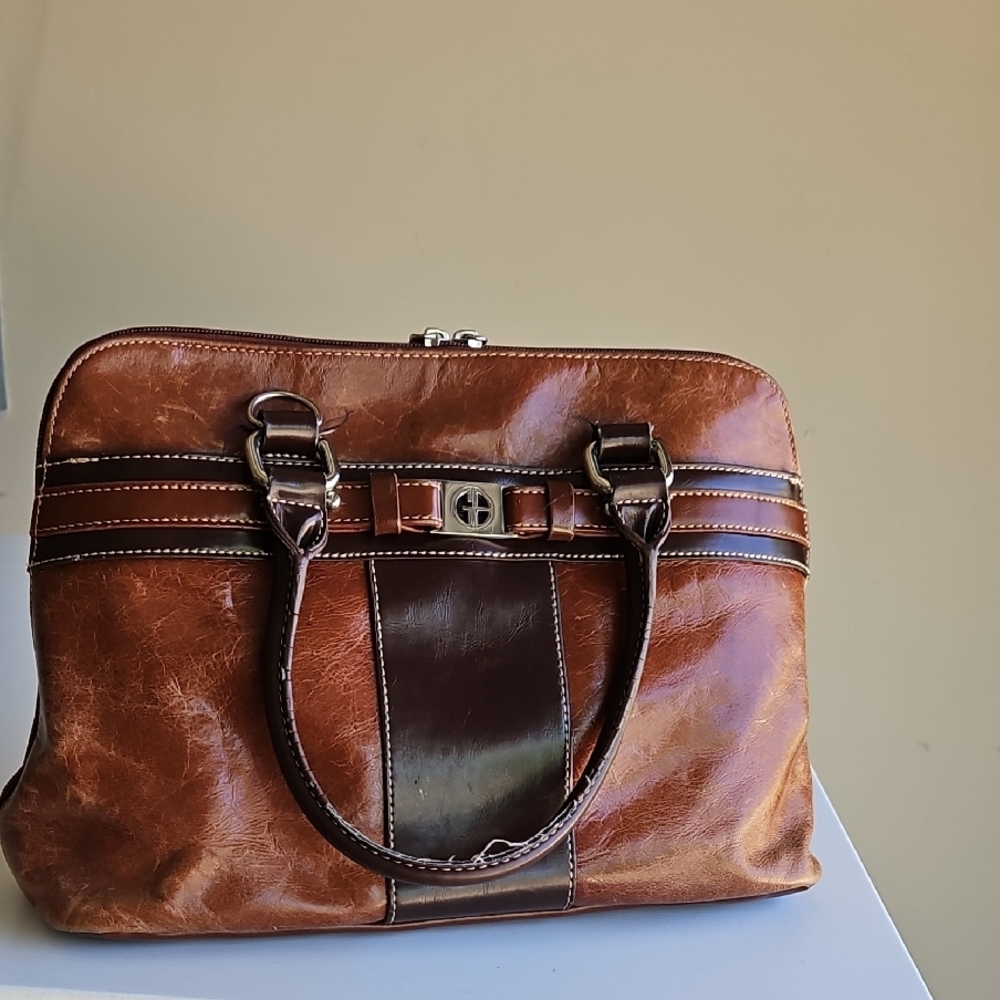 Brown Leather Hand Bag